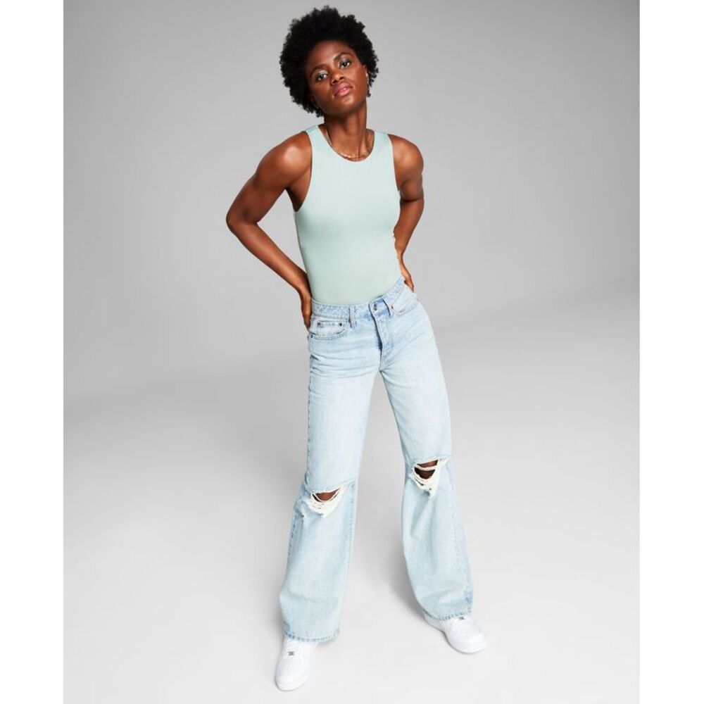 And Now This Now This Womens High Neck Bodysuit